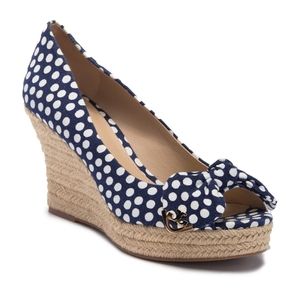 New Tory Burch Dory peep-toe wedges